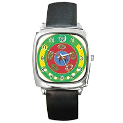 Turkmenistan National Emblem, 2000-2003 Square Metal Watch by abbeyz71