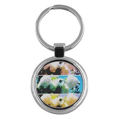 Faded Snowball Branch Collage (ii) Key Chain (round) by okhismakingart