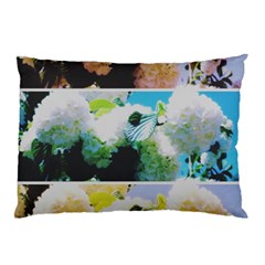 Faded Snowball Branch Collage (ii) Pillow Case (two Sides) by okhismakingart