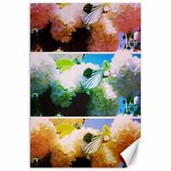 Bright Snowball Branch Collage (iii) Canvas 24  X 36  by okhismakingart