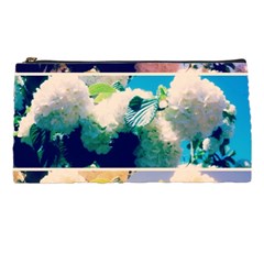 Washed Out Snowball Branch Collage (iv) Pencil Cases by okhismakingart