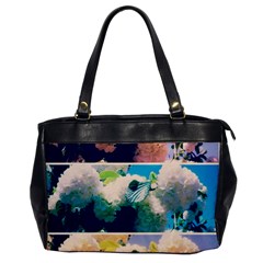 Washed Out Snowball Branch Collage (iv) Oversize Office Handbag by okhismakingart