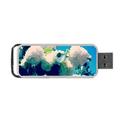 Washed Out Snowball Branch Collage (iv) Portable Usb Flash (one Side) by okhismakingart