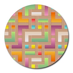 Abstract Background Colorful Round Mousepads by Pakrebo