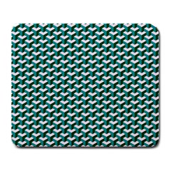 Pattern Green Blue Grey Hues Large Mousepads by Pakrebo