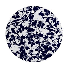 Flowers Garden Textiles Fabric Round Ornament (two Sides) by Pakrebo