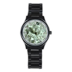 Medellin Leaves Tropical Jungle Stainless Steel Round Watch by Pakrebo