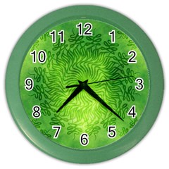 Pagan Mandala Seamless Tileable Color Wall Clock by Pakrebo