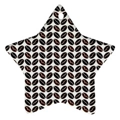 Coffee Beans Pattern Illustrator Ornament (star) by Pakrebo