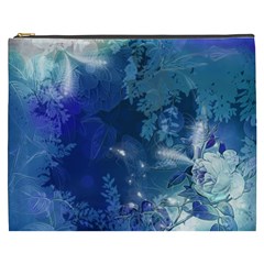 Wonderful Elegant Floral Design Cosmetic Bag (xxxl) by FantasyWorld7