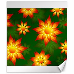 Flower Pattern Floral Non Seamless Canvas 8  X 10  by Pakrebo