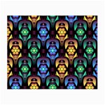 Pattern Background Bright Blue Small Glasses Cloth (2 Sides) Front