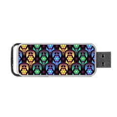 Pattern Background Bright Blue Portable Usb Flash (one Side) by Pakrebo