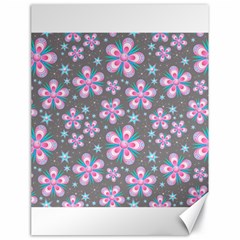 Seamless Pattern Flowers Pink Canvas 18  x 24 