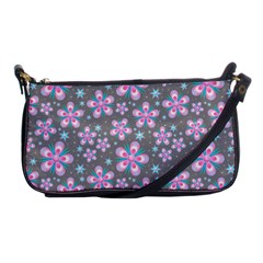 Seamless Pattern Flowers Pink Shoulder Clutch Bag by Pakrebo