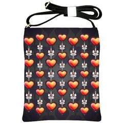 Love Heart Background Shoulder Sling Bag by Pakrebo