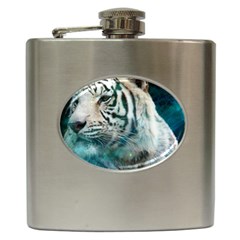 White Tiger Hip Flask (6 Oz)