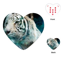 White Tiger Playing Cards Single Design (heart) by snowwhitegirl