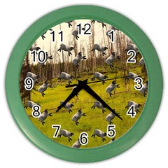 Flying Sheep Color Wall Clock