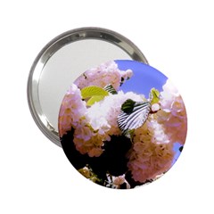 Pink Snowball Branch  2.25  Handbag Mirrors