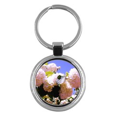 Pink Snowball Branch  Key Chain (Round)