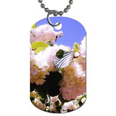 Pink Snowball Branch  Dog Tag (Two Sides)