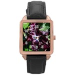 Galaxy Tulip Rose Gold Leather Watch  Front