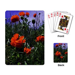 Poppy Field Playing Cards Single Design (rectangle) by okhismakingart