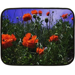 Poppy Field Fleece Blanket (mini) by okhismakingart