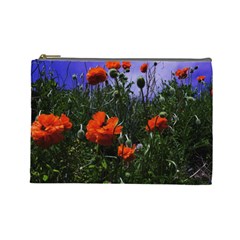 Poppy Field Cosmetic Bag (large) by okhismakingart