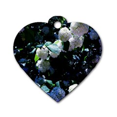 Blue Snowballs Ii Dog Tag Heart (one Side) by okhismakingart