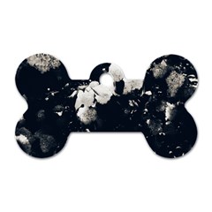 High Contrast Black And White Snowballs Ii Dog Tag Bone (one Side) by okhismakingart