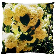 Yellow Snowballs Large Cushion Case (two Sides) by okhismakingart