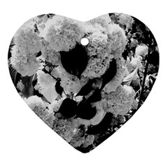 Black And White Snowballs Ornament (heart)