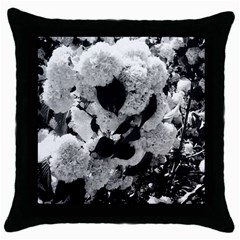 Black And White Snowballs Throw Pillow Case (black)