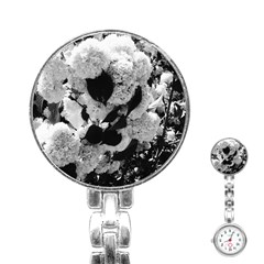 Black And White Snowballs Stainless Steel Nurses Watch by okhismakingart