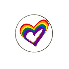 Rainbow Heart Colorful Lgbt Rainbow Flag Colors Gay Pride Support Hat Clip Ball Marker by yoursparklingshop