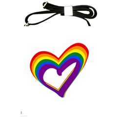 Rainbow Heart Colorful Lgbt Rainbow Flag Colors Gay Pride Support Shoulder Sling Bag