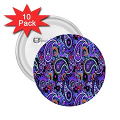 Paisley 2 2 25  Buttons (10 Pack)  by impacteesstreetwearfive