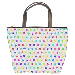 Social Disease - Polka Dot Design Bucket Bag by WensdaiAmbrose