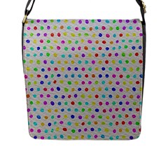 Social Disease - Polka Dot Design Flap Closure Messenger Bag (l) by WensdaiAmbrose