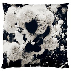 High Contrast Black And White Snowballs Large Flano Cushion Case (two Sides) by okhismakingart