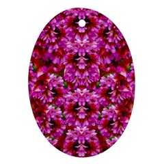 Flowers And Bloom In Sweet And Nice Decorative Style Oval Ornament (two Sides) by pepitasart