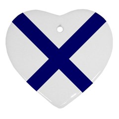 Saint Andrew s Cross Heart Ornament (two Sides) by abbeyz71