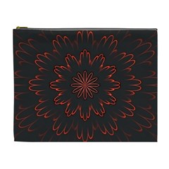 Fractal Glowing Abstract Digital Cosmetic Bag (xl) by Pakrebo