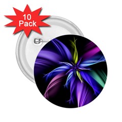 Fractal Floral Pattern Petals 2.25  Buttons (10 pack) 