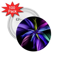 Fractal Floral Pattern Petals 2.25  Buttons (100 pack) 