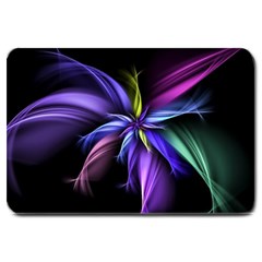 Fractal Floral Pattern Petals Large Doormat 