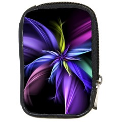 Fractal Floral Pattern Petals Compact Camera Leather Case