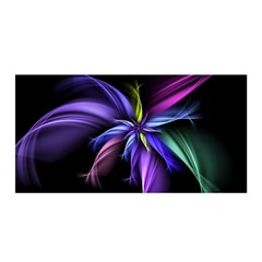 Fractal Floral Pattern Petals Satin Wrap